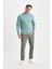 Regular Fit Normal Kesim Yazlık Düz Paça Chino Kanvas Pantolon Haki 2