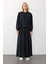 Oversize Premium Kumaş Sweat Etekli Takım Füme 7011-TK 3