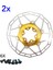 2 Adet 160 Altın Tarzı Iııpro Bisiklet Fren Diski Mtb Yüzen Disk Hafif Ultralight 6 Cıvata Altın Mavi 80G Sadece Iıpro Ipro (Yurt Dışından) 1