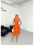 Orange Fırfırlı Elbise 4
