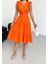 Orange Fırfırlı Elbise 5