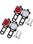 4x Açık Bisiklet Su Geçirmez Cob 3 LED USB Şarj Edilebilir 4 Mod Bisiklet Gece Sürüş Ön Far Lambası ve Arka Kuyruk Lambası (Yurt Dışından) 1