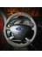 Dikişli Direksiyon Kılıfı Nubuk / Noktalı Deri Kırmızı Yüzük Kırmızı Dikiş Ford Focus 1 Için 1