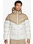 Storm Fit Windrunner Primaloft Filled Full Zip Hoodie Kısa Erkek Mont Kahverengi Beyaz 1