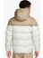 Storm Fit Windrunner Primaloft Filled Full Zip Hoodie Kısa Erkek Mont Kahverengi Beyaz 2