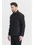 Siyah Erkek Pamuk Polyester Karışımlı Su ve Rüzgar Geçirmez Mevsimlik&yazlık Mont 2