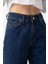 Balon Fit Kısa Paça Rahat Kesim Jean Pantolon Koyu Mavi 7572 4