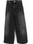 Wide Leg Kısa Paça Cep Detaylı Kız Çocuk Jean Pantolon Siyah 001-0002006 1
