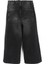 Wide Leg Kısa Paça Cep Detaylı Kız Çocuk Jean Pantolon Siyah 001-0002006 2
