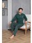 Erkek Penye Yeşil Uzun Kollu Altı Ekoseli Pijama Takımı 1
