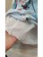 Kız Çocuk Ciçekli Kat Kat Mavi Şifon Elbise 5