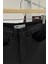 Kaplamalı Boyfit Jean- Siyah 3