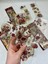 Bordo Çiçek Desenli Altın Yaldızlı Şeffaf Pet Sticker/çıkartma/bullet Journal 4