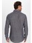 Erkek Slim Fit Dar Kesim Uzun Kollu Keten Premium Seri Düğmeli Yaka Spor Antrasit Gömlek 5