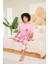 Kadın Pembe Viskon Kumaş Ikili Pijama Takımı 1