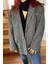 Gri Astarlı Kaşe Blazer Ceket 5