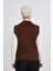 Manolyaşal Kolsuz Balıkçı Yakalı Organik Kadın Body - Çikolata -L-XL 6