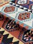 162 x 100 cm El Dokuma Kilim, Canlı Renkli Yün Kilim, Harika Canlı Renkli Kilim, Vintage Severler Için Şık Kilim 5