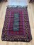 170 x 116 cm Bohem Stili Türk Kilim, Geometrik ve Koç Boynuzlu Motifler, Canlı Mavi ve Bordo Renkler, El Dokuma Kilim 1