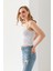 Ponpon Desenli Askılı Crop Top, Body, Şık Rahat V Yaka Fitilli Kolsuz T-Shirt Krop, Askılı Krop, Top 2