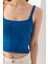 Ponpon Desenli Askılı Crop Top, Body, Şık Rahat V Yaka Fitilli Kolsuz T-Shirt Krop, Askılı Krop, Top 3