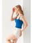Ponpon Desenli Askılı Crop Top, Body, Şık Rahat V Yaka Fitilli Kolsuz T-Shirt Krop, Askılı Krop, Top 5