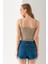 Ponpon Desenli Askılı Crop Top, Body, Şık Rahat V Yaka Fitilli Kolsuz T-Shirt Krop, Askılı Krop, Top 5