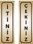 Itiniz Çekiniz Kapı Yönlendirme Levhası ,2li Takım 5 cm x 15 cm 1