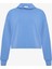 Mavi Kapüşonlu Silky Touch Sweatshirt 5