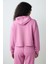 Pembe Kapüşonlu Silky Touch Sweatshirt 4