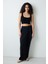 Siyah Dikişsiz Kare Yaka Kısa Crop Seamless Atlet 2