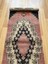 66 x 242 cm Vintage Türk El Dokuma Yolluk, Uzun Pembe, Siyah ve Krem Yün Halı, El Dokuması Modern Yolluk 5