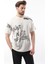 Ekru Baskılı Erkek T-Shirt E7115 2