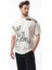 Ekru Baskılı Erkek T-Shirt E7115 4