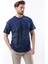 Lacivert Baskılı Erkek T-Shirt E7115 4