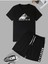 Unısex Mountaın Baskılı Tişört Şort Takımı 1