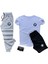 Bmw Baskılı Ünisex Yazlık T-Shirt ve Eşofman Altı 3 Li Set Combin Takım 1