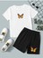 Unısex Kelebek Baskılı Tişört Şort Takımı 1