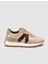 %100 Hakiki Deri Bej Kadın Sneaker 1