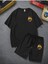 Unisex Baskılı Oversize Bol Kalıp T-Shirt Şortlu - Alt Üst Ikili Takım 1