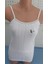 Kadın Jakarlı Ince Askılı Atlet 2'li Paket L-XL Beyaz-Vişne Renk 2