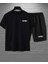 Oversize T-Shirt Paris Baskılı Ünisex Yazlık T-Shirt ve Şort 2 Li Set Combin Takım 1