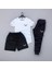 3'lü Unisex Tshirt-Şort-Eşofman Kombin Kanat Baskılı 1