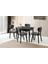 Mini 60 x 100 Milano Koyu Gri Mdf Ortadan Açılır Masa 4 Adet Simge Sandalye 1