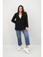 Kadın Büyük Beden Astarlı Düğmeli Blazer Ceket 9008-25-1 1