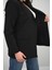 Kadın Büyük Beden Astarlı Düğmeli Blazer Ceket 9008-25-1 5