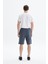 Erkek Regular Fit Basic Süprem % 100 Pamuk Arka ve Yandan Cepli Şort Y29504279102 5