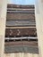 125 x 80 cm bohem Stili Çizgili Halı, Kahverengi Tonlarında Yün Kilim, Şık ve Sıcak Halı, El Dokuma Harika Vintage Kilim 1