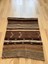 125 x 80 cm bohem Stili Çizgili Halı, Kahverengi Tonlarında Yün Kilim, Şık ve Sıcak Halı, El Dokuma Harika Vintage Kilim 4