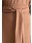 Örme Beli Çift Bağlamalı Elbise ORT9727 Camel 4